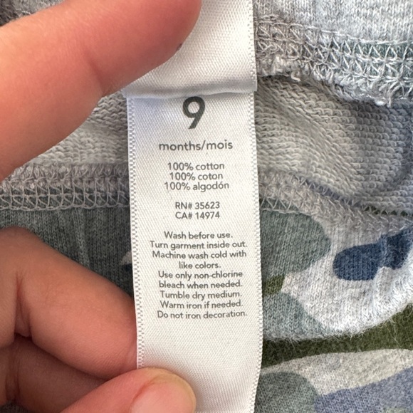 Carter's infant Black, Camo, Gray Construction Joggers Set - Picture 7 of 12